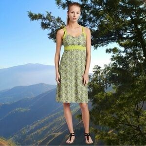 Prana Amaya Dress Citron Paisley size medium